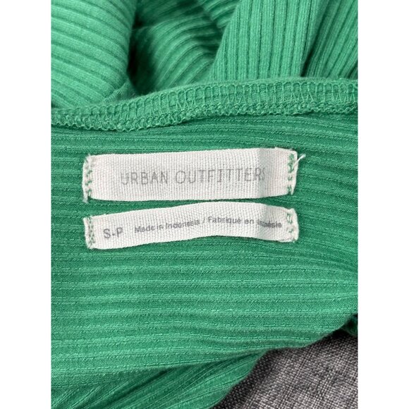 Urban Outfitters Green Ribbed Knot Front Cropped Tank Top S - Picture 3 of 9